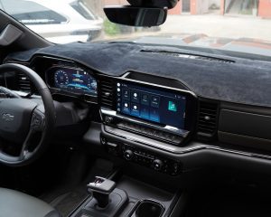 Dash Cover Mat for 2019-2026 Chevy Chevrolet Silverado, flannel Non-Slip Center Console Protector Mat
