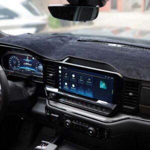 Dash Cover Mat for 2019-2026 Chevy Chevrolet Silverado, flannel Non-Slip Center Console Protector Mat