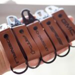Genuine Full-Grain Leather Keychain