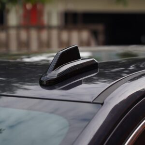 Carbon Fiber Shark Fin Shape Roof Antenna Cover Decor Trim for 2019-2026 Chevy Silverado