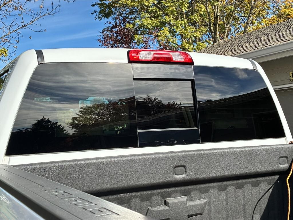 2014 2018 Silverado Rear Window Gloss Black Trim Covers