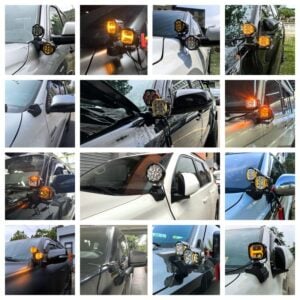 A Pillar Ditch Light Pod Light Brackets for Toyota
