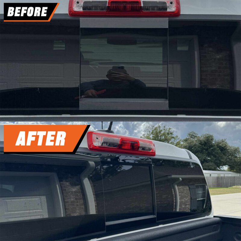 colorado canyon rear window trim covers before after